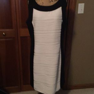 Calvin Klein white/black dress